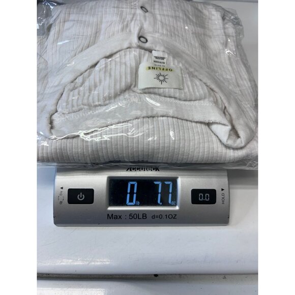 Aerie Offline XS/S Womens White Ribbed Henley Long Sleeve Top With Button Detail - Picture 11 of 11